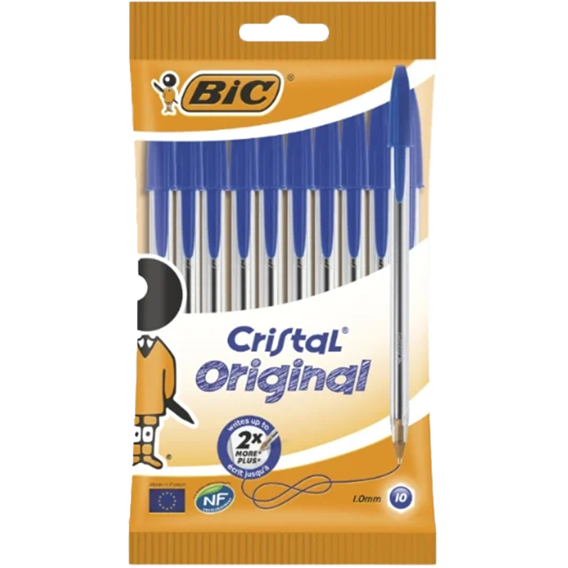 Paquet de 10 stylos bleu